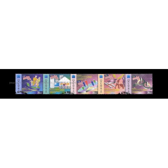 2000 Malaysia Census for Planning in the New Millennium Set of 5v in se-tenant stamps CTO Used no gum Fine