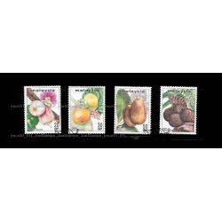 1998 Rare Fruits of Malaysia Set of 4pcs stamps CTO Used no gum Fine