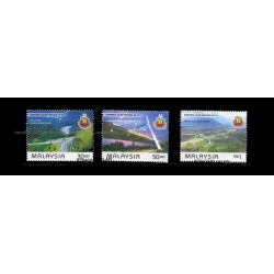 1999 Malaysia World Road Congress Kuala Lumpur Set of 3pcs stamps CTO Used no gum Fine