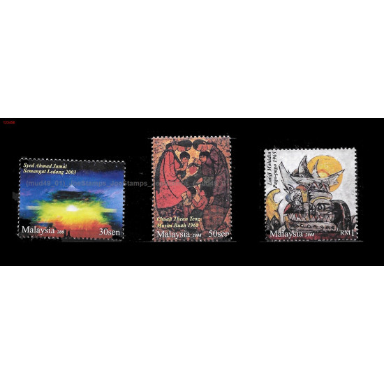Malaysia 2008 Treasures of the Nation's Visual Arts Set of 3pcs stamps CTO Used no gum Fine