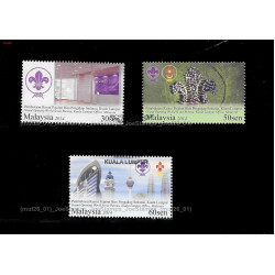 Malaysia 2014 Grand Opening World Scout Bureau Kuala Lumpur Office Set of 3pcs stamps CTO Used no gum Fine