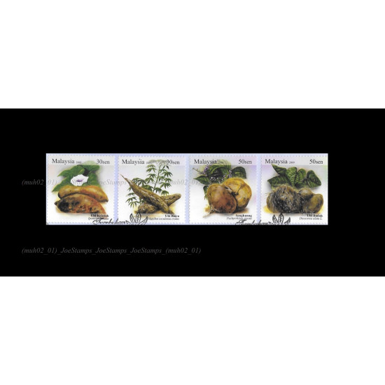 Malaysia 2009 Tuber Plants Set of 4pcs stamps CTO Used no gum Fine