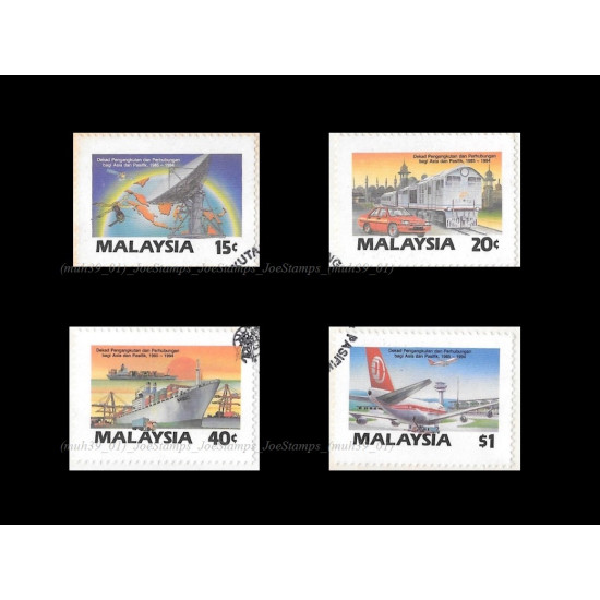 Malaysia 1987 Asia Pacific Communications Decade Set of 4pcs stamps CTO Used no gum Fine