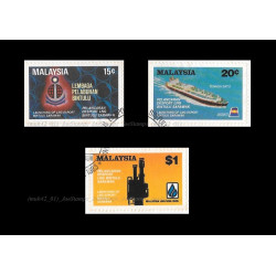 Malaysia 1983 Launching of LNG Export Bintulu Sarawak Set of 3pcs stamps CTO Used no gum Fine