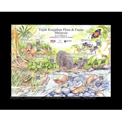 2016 Seven Wonders of Malaysia's Flora & Fauna Sheetlet with 7pcs of stamps MNH Fine