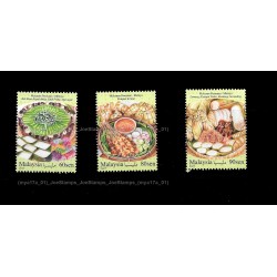 2017 Malaysia Festival Food Series Malay Set of 3pcs stamps MNH Fine