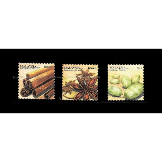 2011 Malaysia Spices Set of 3pcs stamps MNH Fine