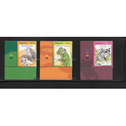 Malaysia 2013 Exotic Pets Set of 3pcs stamps plate 1A MNH Fine