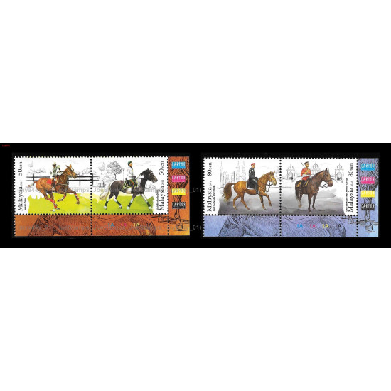 Malaysia 2014 Horse Set of 4pcs stamps plate 1A se-tenant MNH Fine