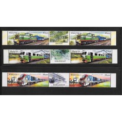 2015 Malaysian Public Transport (Trains in Sabah) Set of 3pcs Pair-horizontal Set of 3pcs stamps MNH Fine