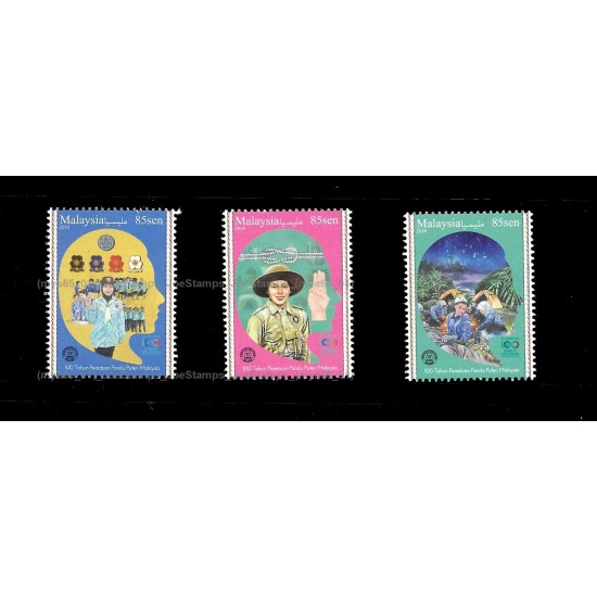 2016 100 Years of Malaysia Girl Guide (Pandu Peteri) Set of 3pcs stamps MNH Fine