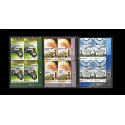 Malaysia 2009 Energy Efficiency Building Set of 3pcs stamps block-of-4 Plate 1A MNH Fine