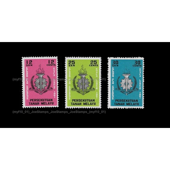 1961 Malayan Federation Colombo Plan Conference KL Set of 3pcs MNH Fine