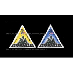 1966 Malaysia National Monument Kuala Lumpur Set of 2pcs stamps Good (lightly toned & spots)