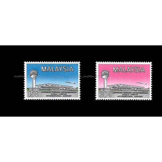 1965 Malaysia Opening of International Airport Kuala Lumpur Set of 2pcs stamps MNH Fine