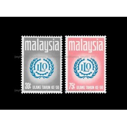 1970 Malaysia 50th Anniversary of International Labour Organization Set of 2pcs stamps MNH Fine