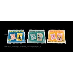 1967 Malaysia Stamp Centenary Set of 3pcs stamps MNH Fine