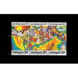 1972 Malaysia Pacific Area Tourist Association Conference Set of 3pcs in se-tenant stamps MNH Fine