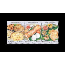 2017 Malaysia Festival Food Series Indian Set of 3pcs in se-tenant stamps MNH Fine