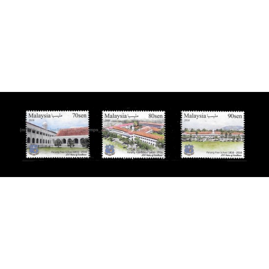 2016 Malaysia Penang Free School 200 Years of Excellence Set of 3pcs stamps MNH Fine