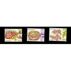 2019 Malaysia Exotic Food Set of 3pcs stamps MNH Fine