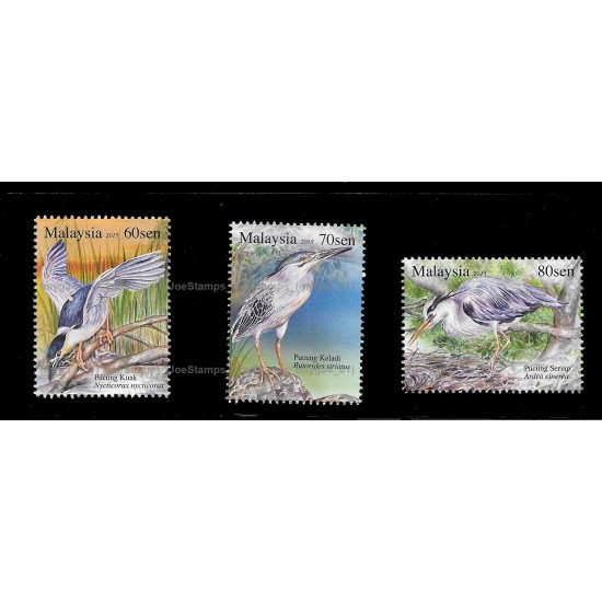 2015 Malaysia Herons & Bitterns Set of 3pcs stamps MNH Fine