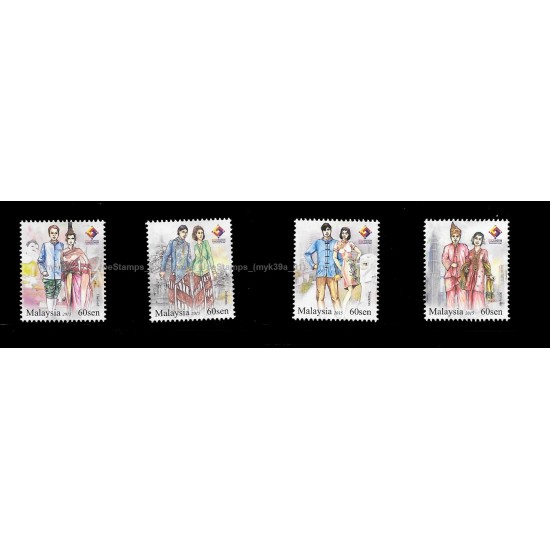 2015 Malaysia FourNation Stamp Exhibition Set of 4pcs stamps MNH Fine