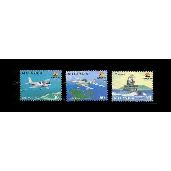 1993 Malaysia Langkawi International Maritime & Aerospace Exhibition Set of 3pcs stamps MNH Fine