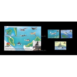1993 Malaysia Langkawi International Maritime & Aerospace Exhibition 93 MS and Stamps set MNH Fine