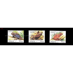 Frogs and Toads of Malaysia 2007 Set of 3pcs stamps MNH Fine
