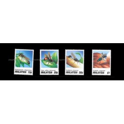 1991 Malaysia Insects (S1) Wasps Set of 4pcs stamps MNH Fine