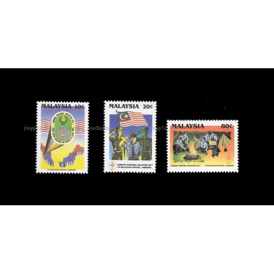 1989 Malaysia 7th National Scout Jamboree Set of 3pcs stamps MNH Fine