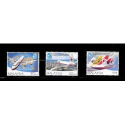 1997 50 Years of Aviation Malaysia Set of 3pcs stamps MNH Fine