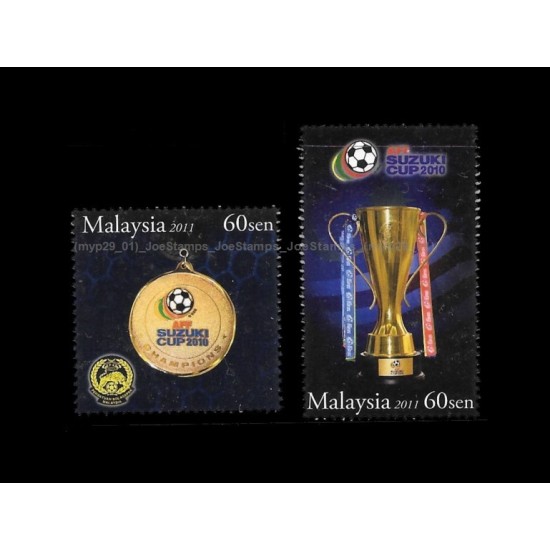 2011 Malaysia AFF Suzuki Cup 2010 Set of 2pcs stamps MNH Fine