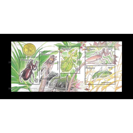 1998 Insects Malaysia Stamp Week 98 MS MNH Fine