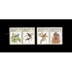1988 Malaysia Protected Passerine Birds (S4) Set of 4v with 2 se-tenant pair stamps MNH Fine