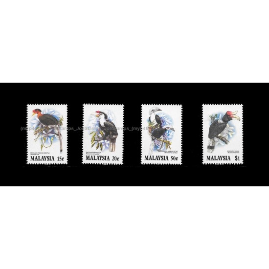 1983 Hornbills of Malaysia Set of 4pcs stamps MNH Fine