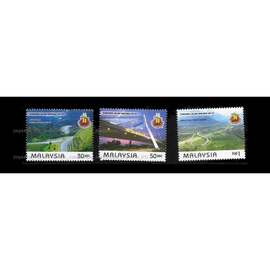 1999 Malaysia World Road Congress Kuala Lumpur Set of 3pcs stamps MNH Fine