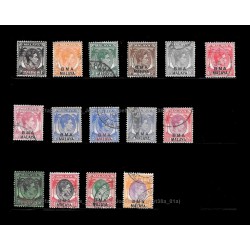 1945 Straits Settlements King George VI Ovp BMA MALAYA 1c-$5 Set of 15v stamps Used Good