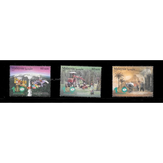 2017 Malaysia 100th Anniversary of Oil Palm Industry Set of 3pcs stamps MNH Fine