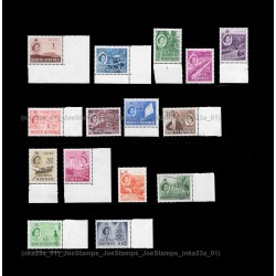 1954-1957 North Borneo QEII Definitive Series Set of 15v stamps MNH Fine