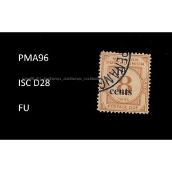 1965 Malayan Postal Union Postage Due Wmk Multiscript CA Surcharged locally 10c on 8c Penang Postmark ISC D28 10c on 8c Used Fine