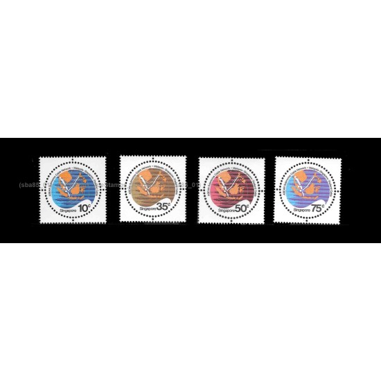 ASEAN Submarine Cable Network Thailand-Malaysia-Singapore section Set of 4pcs stamps MNH Fine