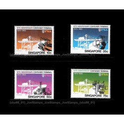 Singapore 1982 10th Anniversary of Container Terminal Set of 4pcs stamps MNH Fine