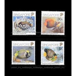 Singapore 1989 Fish Set of 4pcs stamps MNH Fine