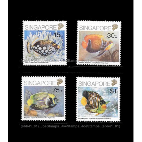 Singapore 1989 Fish Set of 4pcs stamps MNH Fine