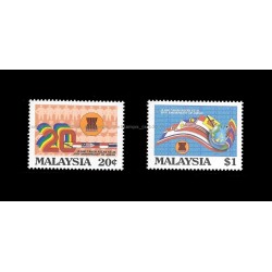 1987 Malaysia 20th Anniversary of ASEAN Set of 2pcs stamps MLH Fine