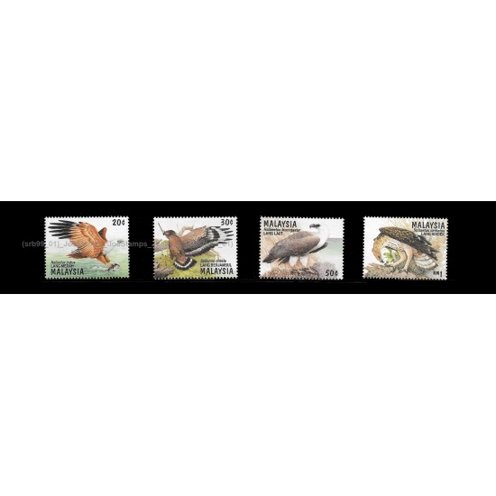 1996 Malaysia Birds of Prey Set of 4pcs stamps MNH Fine