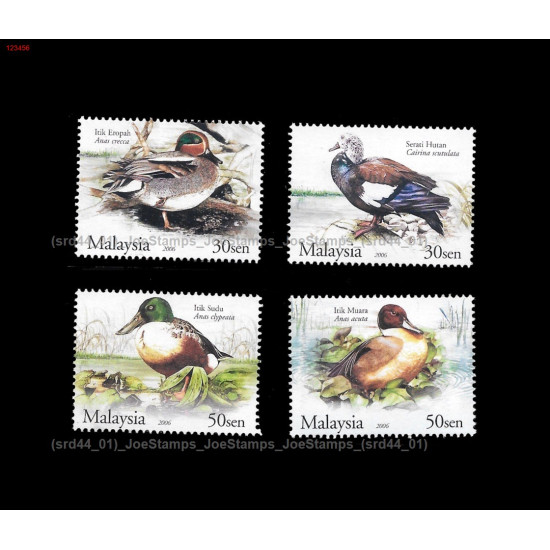 Malaysia 2006 Wild Duck Species Set of 4pcs stamps MNH Fine