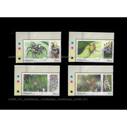 2009 Malaysia Stamp Week 2009 - Arachnid Set of 4pcs stamps MNH Fine
